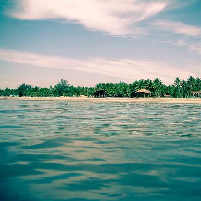1024x1024 Nature Resort Blue Ocean Surface View - ocean iPad Wallpaper