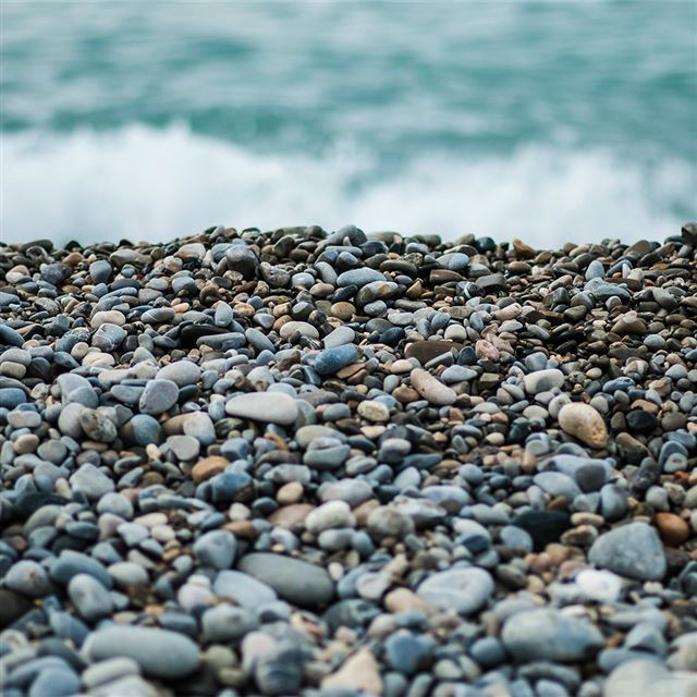 1024x1024 Sea Wave Pebbles Beach Landscape - landscape iPad Wallpaper