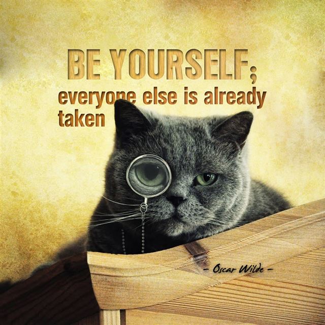 1024x1024 Be Yourself Quotes - text iPad Wallpaper