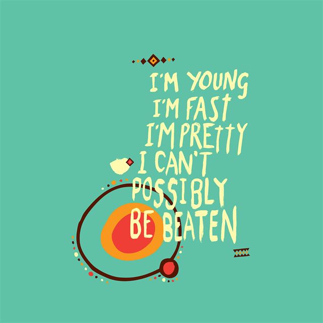 1024x1024 Abstract I'm Young Text Background - words iPad Wallpaper