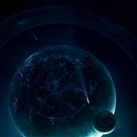 Space Back Saturn Dark Art Nature wallpaper