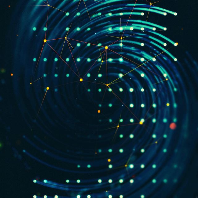1024x1024 Spiral Llights Graphic Digital Art Blue Pattern - digital iPad Wallpaper