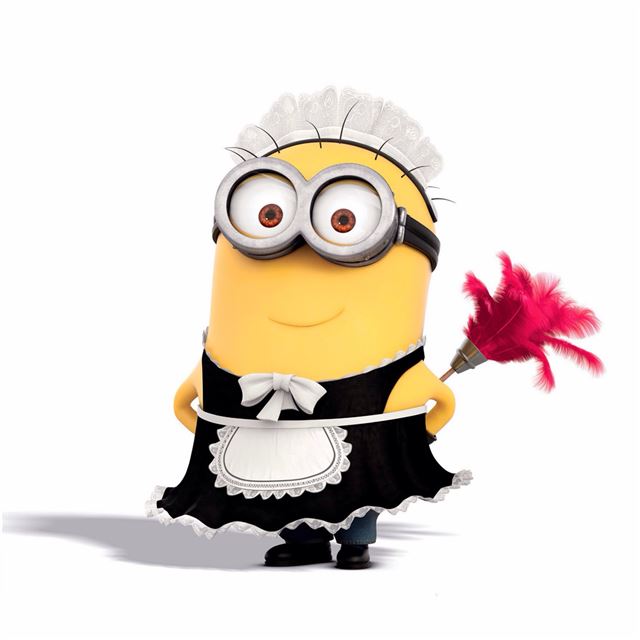 1024x1024 Cute Minion Maid - anime iPad Wallpaper