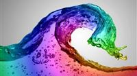 Abstract Wave Colors Splash Art wallpaper