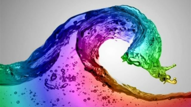 1024x1024 Abstract Wave Colors Splash Art - purple iPad Wallpaper