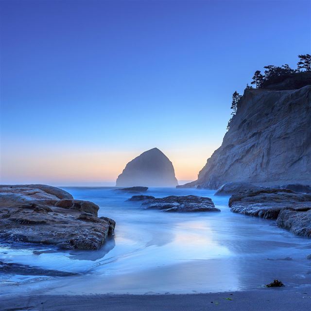 1024x1024 Haystack Rock In Pacific City - view iPad Wallpaper