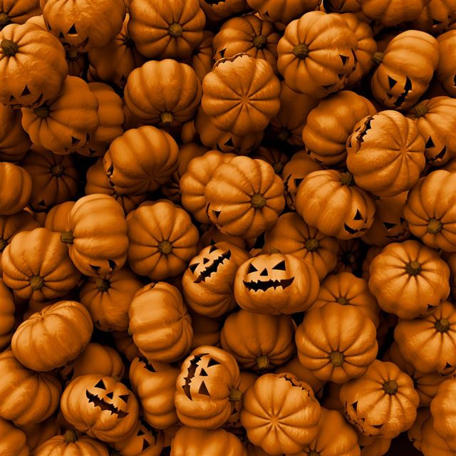 1024x1024 Halloween Pumpkins Stack - happy iPad Wallpaper