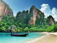 Summer Moutain Seaside Beach Blue Sunny Sky wallpaper