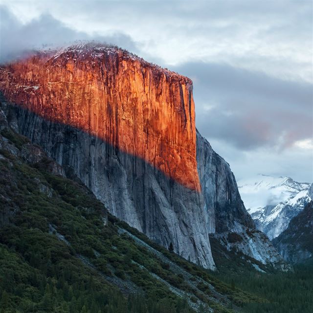 1024x1024 Huge Mountain Standing Cloudy Sky - plant iPad Wallpaper