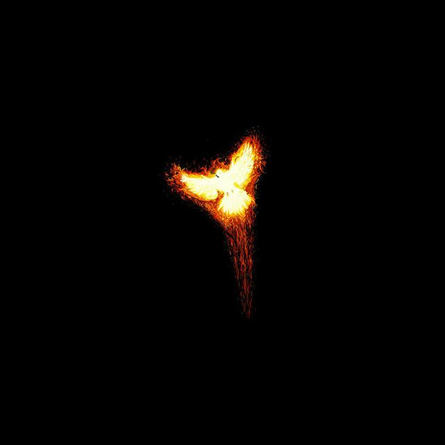 1024x1024 Phoenix New Year Bird Minimal Art - bird iPad Wallpaper