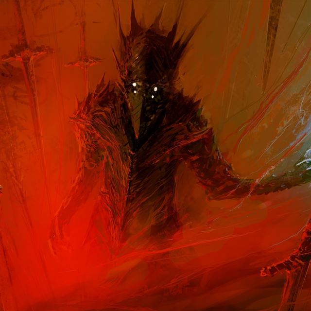 1024x1024 Red Berserk Crazy Art - blood iPad Wallpaper