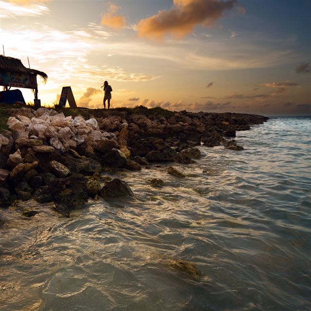 1024x1024 Aruba Sunset Sky View - view iPad Wallpaper