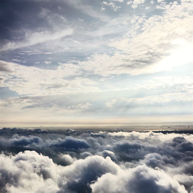 1024x1024 Sunshine Sky Clouds Landscape - sunlight iPad Wallpaper