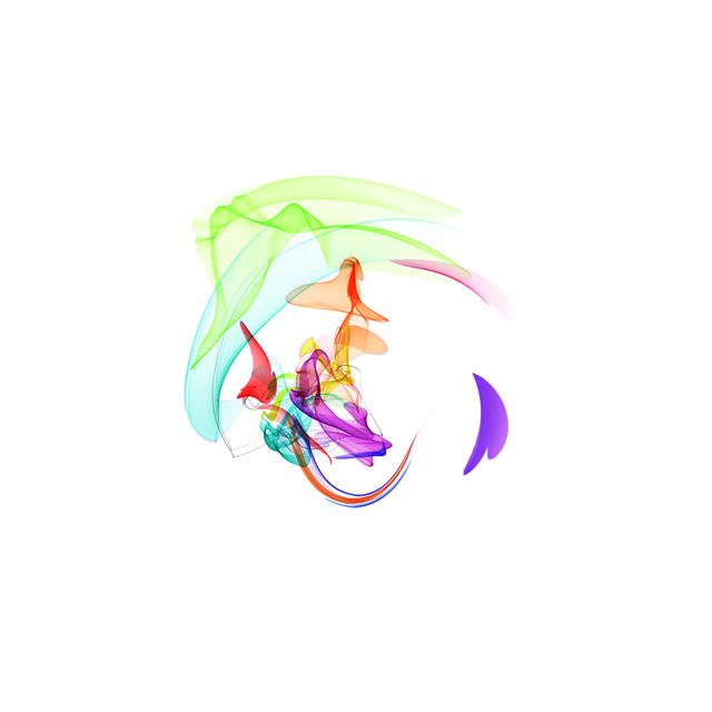 1024x1024 Colorful Ribbon Art Design - creative iPad Wallpaper