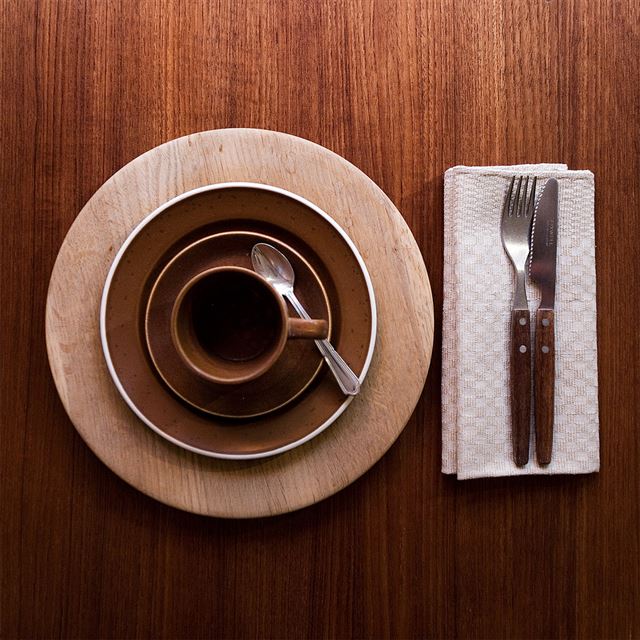 1024x1024 Wooden Dinner Tableware - food iPad Wallpaper