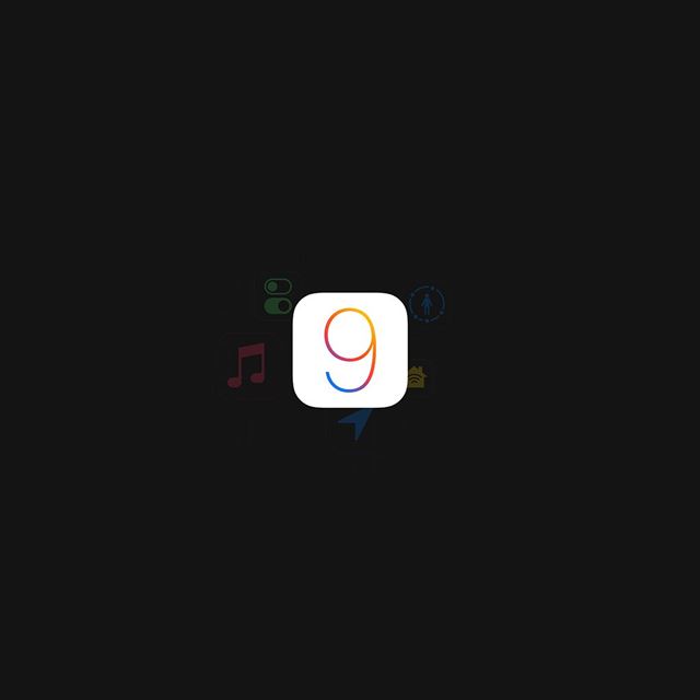 1024x1024 Apple Ios9 Logo Dark Simple Art - apple iPad Wallpaper