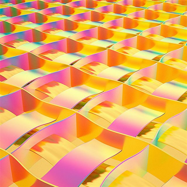 1024x1024 Art Paper Yellow Rainbow Color Pattern - rainbow iPad Wallpaper