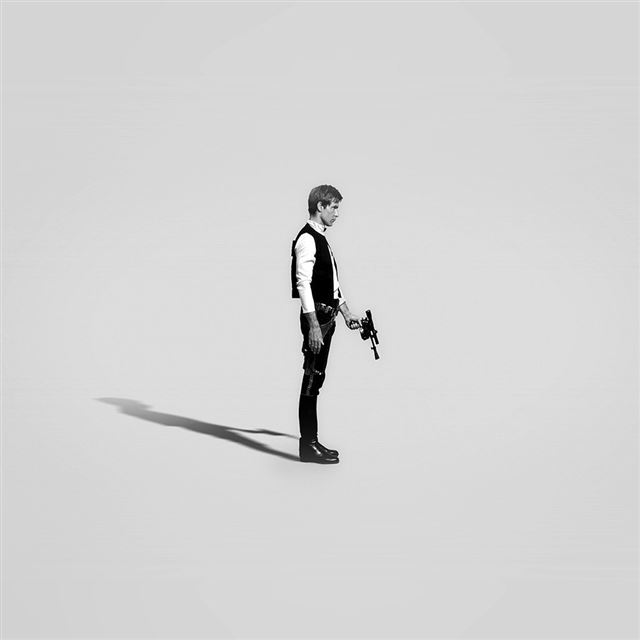 1024x1024 Han Solo Starwars Hero Art Minimal - shadow iPad Wallpaper