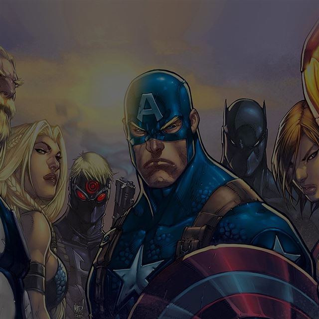 1024x1024 Comics Avengers Illust Art Hero Marvels Dark  - movie iPad Wallpaper