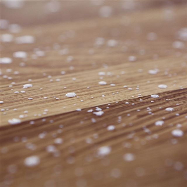 1024x1024 Abstract White Drops On Wood - bokeh iPad Wallpaper