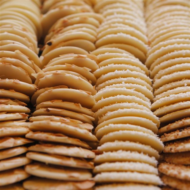 1024x1024 Almond Biscuit Stack - food iPad Wallpaper