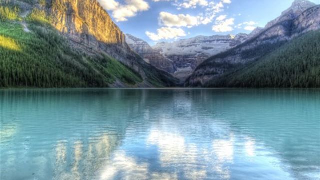 1024x1024 Blue Mountain Lake - mountains iPad Wallpaper