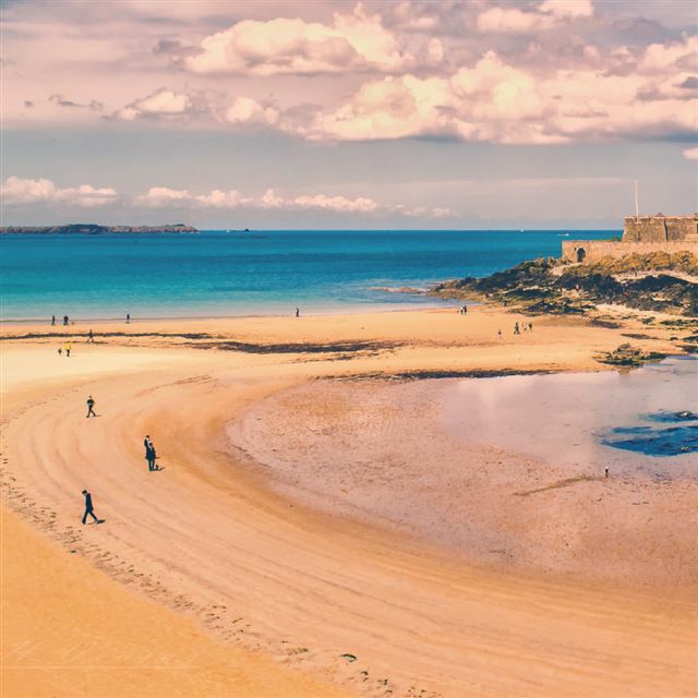 1024x1024 Nature Seaside Beach Sky View Landscape - ocean iPad Wallpaper