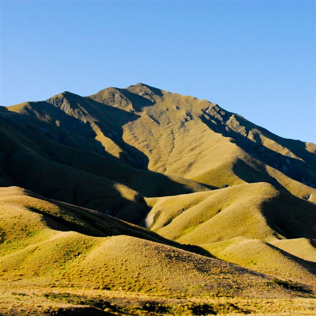 1024x1024 Nature Blue Sky Green Hill Mountain Landscape - shadow iPad Wallpaper