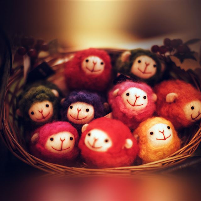 1024x1024 Cute Sheep Doll Art Life - bokeh iPad Wallpaper