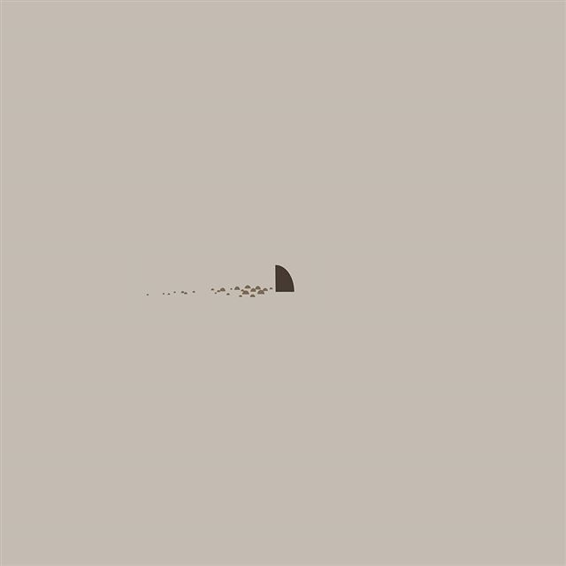 1024x1024 Minimal Simple Shark Sea Illust Art Cute -  iPad Wallpaper