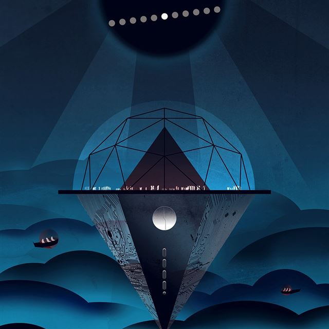 1024x1024 Venus Dark Blue Art Illustration NASA Space - space iPad Wallpaper