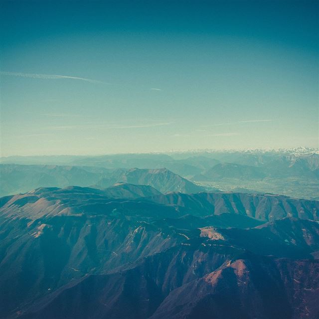 1024x1024 Mountain View Sky Snow Blue Cool Nature - view iPad Wallpaper