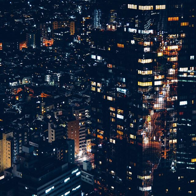 1024x1024 City Night Lights Building Pattern - lights iPad Wallpaper