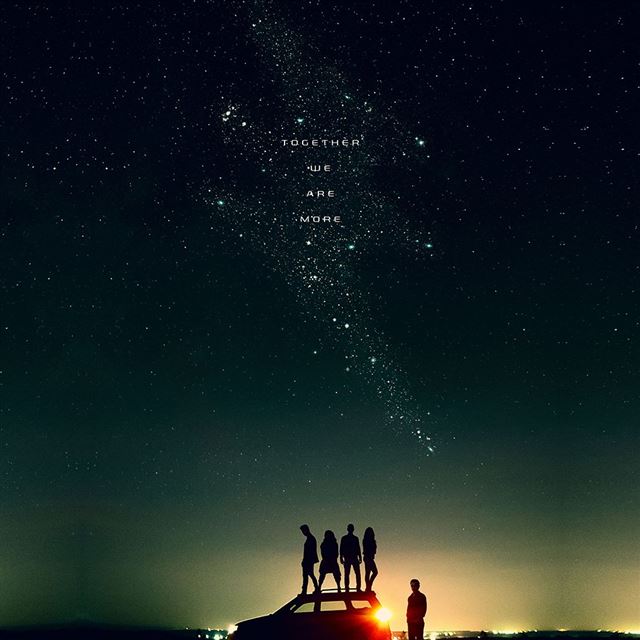 1024x1024 Film Power Rangers Start Sky Night Space Art Illustration - starry iPad Wallpaper