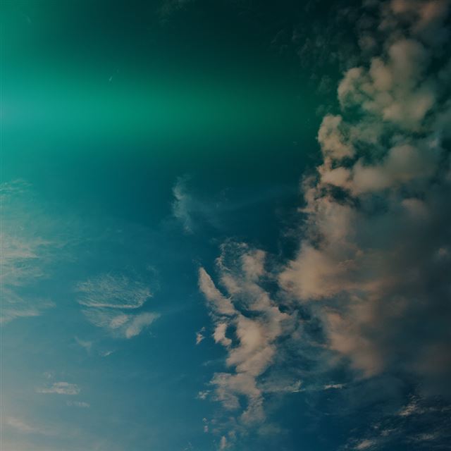 1024x1024 Sky Blue Green Cloud Sunny Clear Nature Flare Dark - cyan iPad Wallpaper