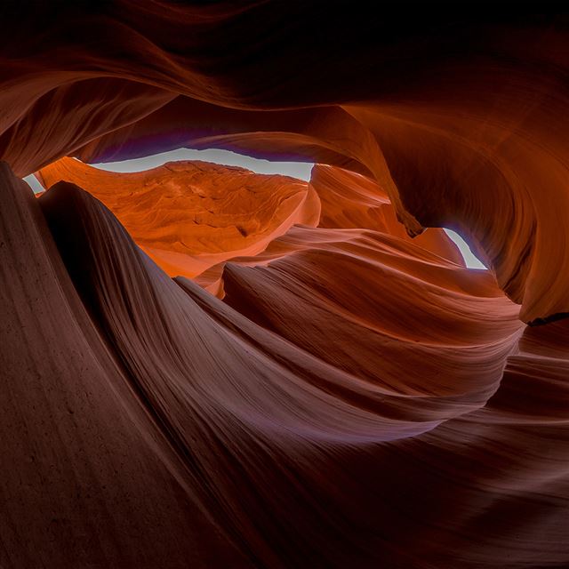 1024x1024 Dark Inside Mountain Red Rock Nature - view iPad Wallpaper