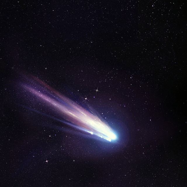 1024x1024 Shootingstar Space Dark Star Purple Blue Art Illustration - space iPad Wallpaper