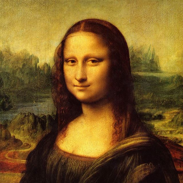 1024x1024 Mona Lisa Classic Paint Illustration Art - drawn iPad Wallpaper