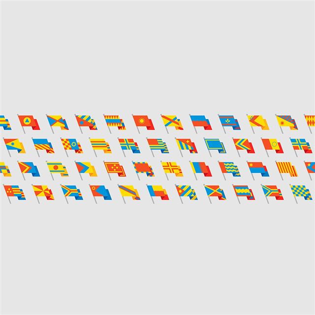 1024x1024 Flags Art Simple Cute Illustration - green iPad Wallpaper