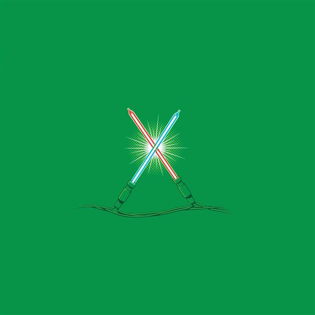 1024x1024 Christmas Lights Illust Minimal Starwars Art - minimal iPad Wallpaper