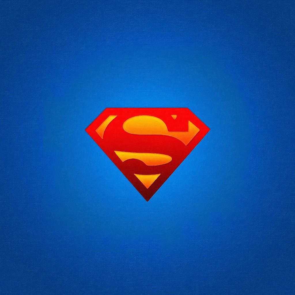 Logo Superman Blue Red Hero Illustration Art iPad Wallpapers Free Download