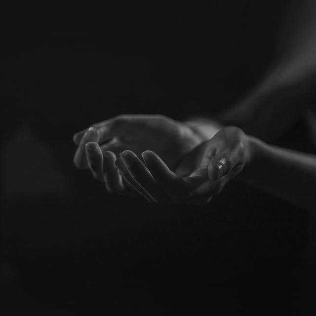 1024x1024 Hand Dark Illustration Art Bw - illustration iPad Wallpaper