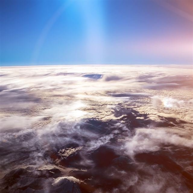 1024x1024 Sky Earth Blue Fly Cloud Sunny Flare - fly iPad Wallpaper