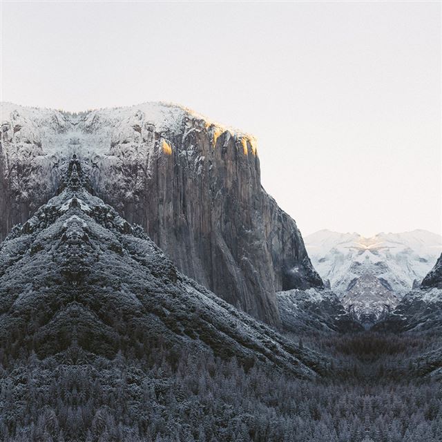 1024x1024 Mountain Winter Cold White Nature - view iPad Wallpaper