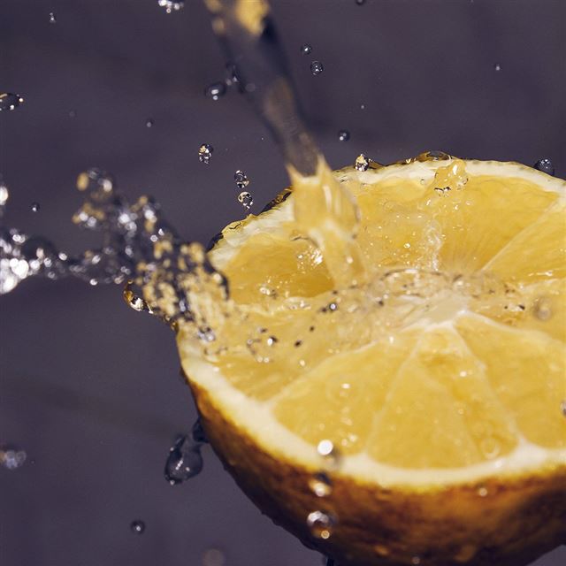 1024x1024 Orange Water Lemon Fruit Blue - food iPad Wallpaper