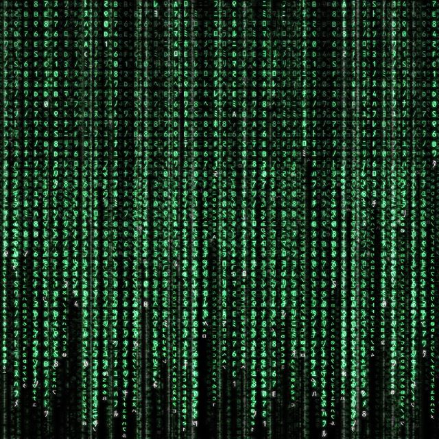 1024x1024 Matrix Texture Film Pattern Background - green iPad Wallpaper