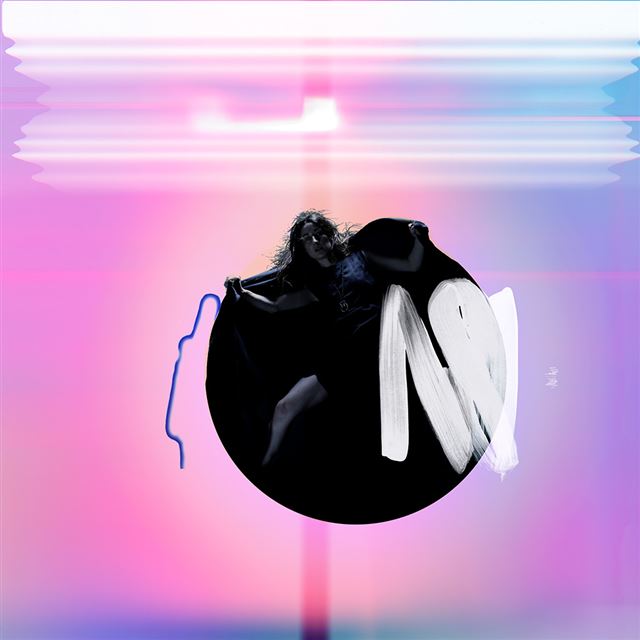 1024x1024 Album Art Girl Neon Light Minimal Illustration Art - minimal iPad Wallpaper