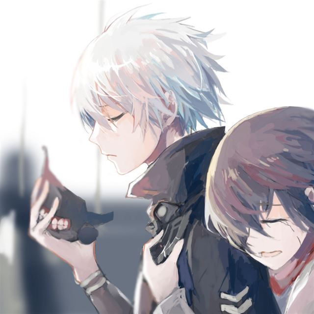 1024x1024 Tokyo Ghoul Kaneki Ken Kirishima Touka - anime iPad Wallpaper