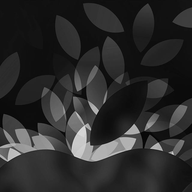 1024x1024 Apple Bw Dark Logo Illustration Art - apple iPad Wallpaper