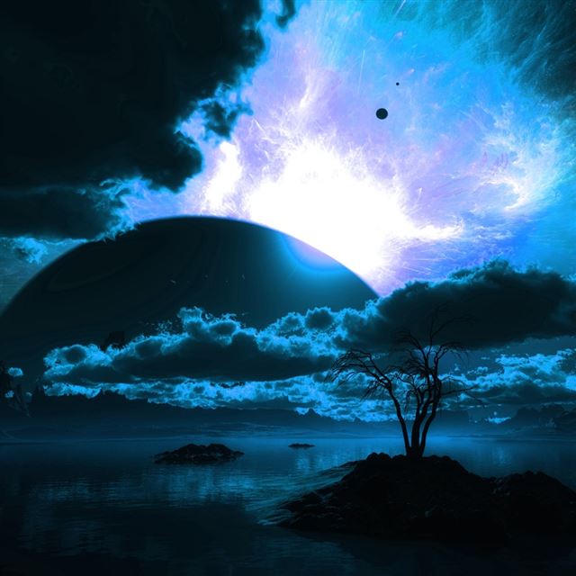 1024x1024 Body Of Water Planet Horizon -  iPad Wallpaper